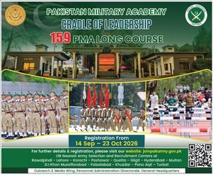 Join Pak Army: 159 PMA Long Course Registration 2026 Details